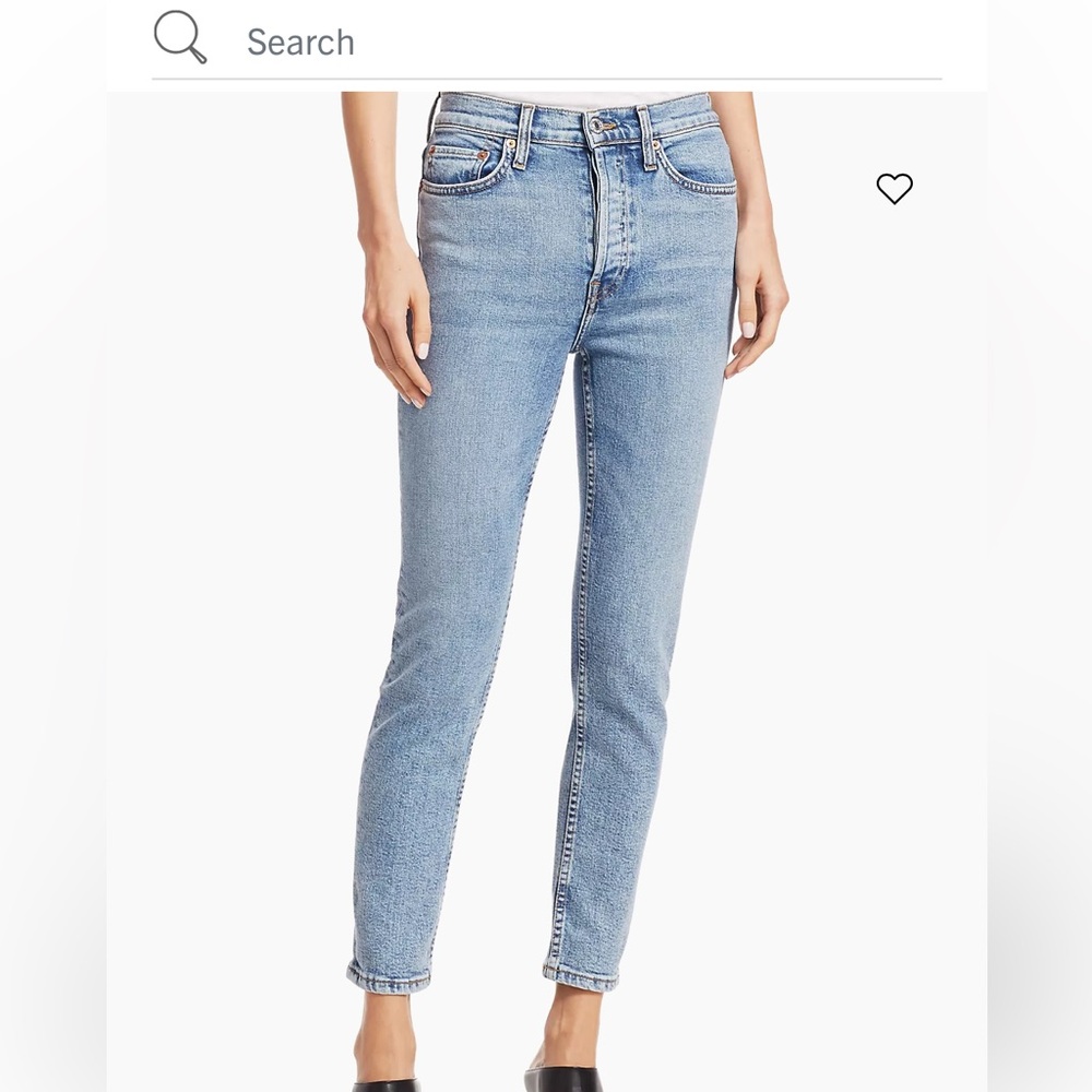 RE/DONE Levi’s high rise ankle crop indigo